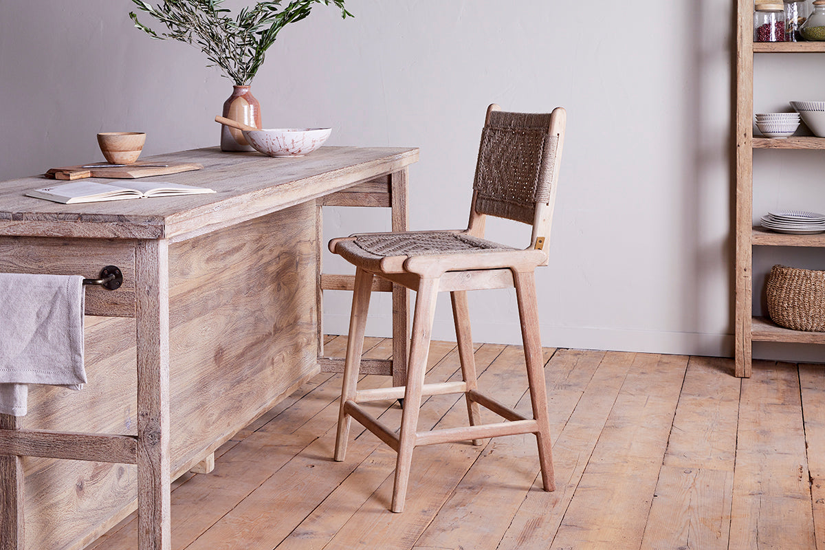 Vinay Woven Counter Chair - Natural