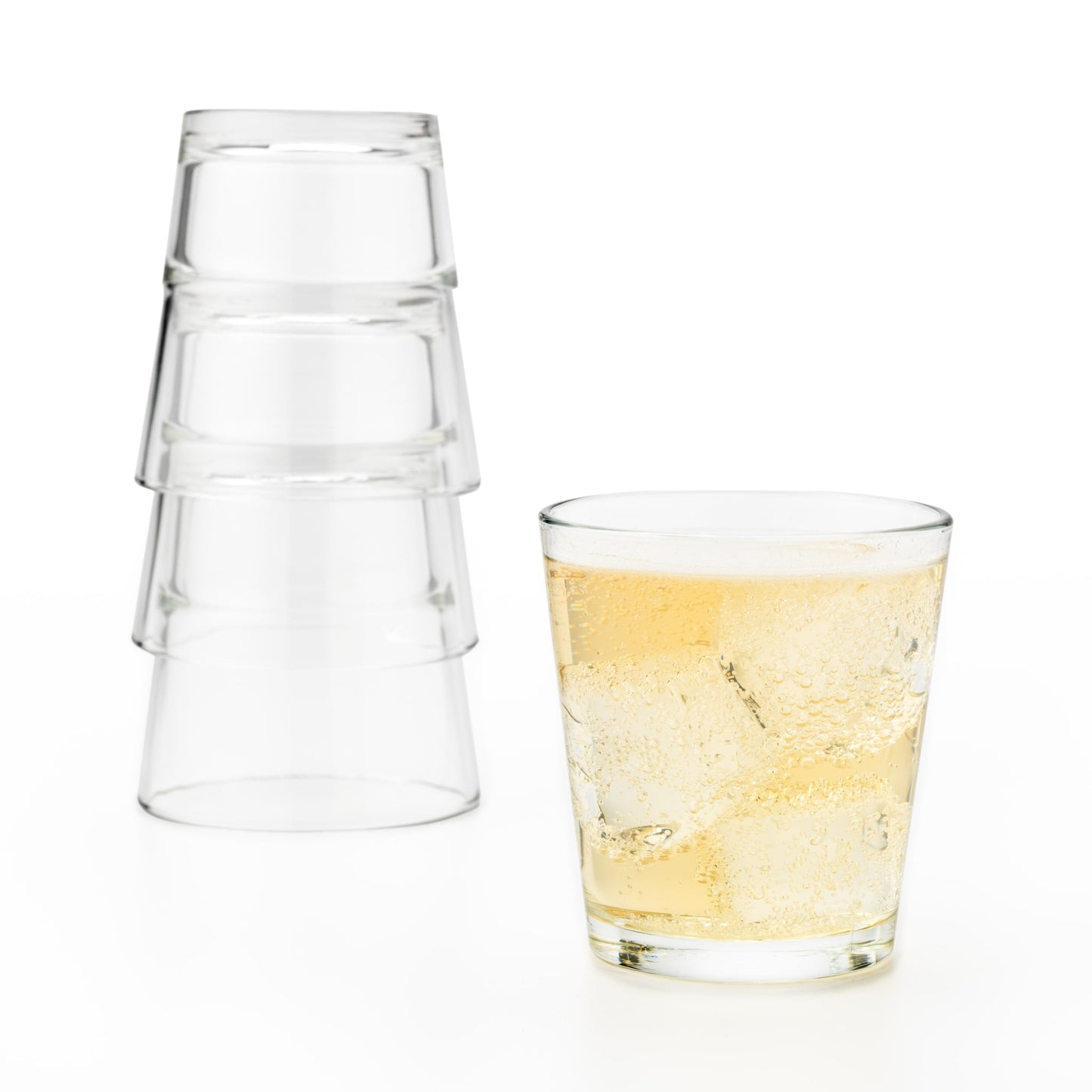 Libbey Restaurant Basics Stacking Double Old Fashioned Glasses, 12 ounce, Set of 12