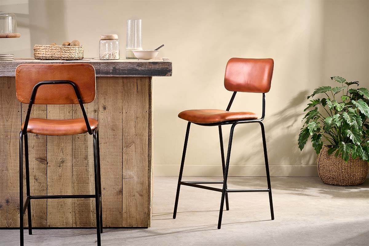 Sotta Leather Bar Chair